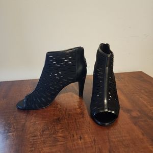 a.n.a Black Leather & Suede Ankle Boots